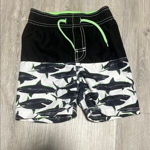 4/$30 Shark Print Swim Shorts